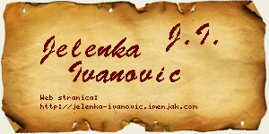 Jelenka Ivanović vizit kartica